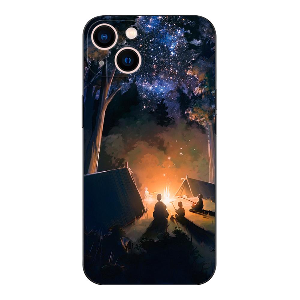Black Tpu Case For Huawei P30 Lite P30 Pro P40 LITE E P Smart 2020 Cover Night Starry Sky