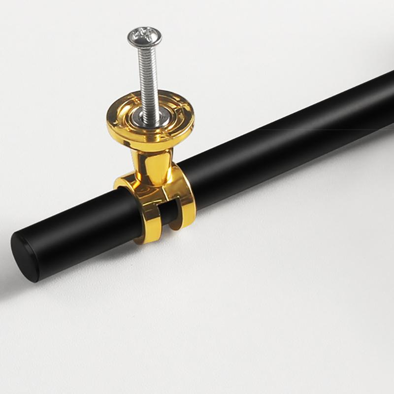 Modern Black Gold Cabinet Handles - Solid Drawer Knobs For Kitchen Furniture With Zinc Alloy Material