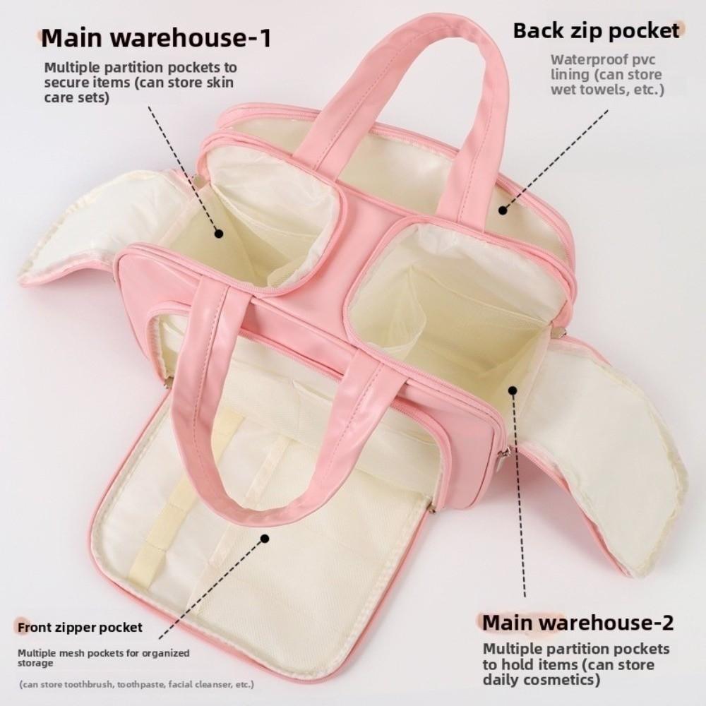 Lightweight Makeup Organizer Large Capacity Cosmetic Container Travel Toiletry Bag Business Trips