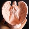 Candle Accessories Molds Candle Holder Mold Angel Shape Candle Bracket Mold Silicone Texture for Handmade Candlestick