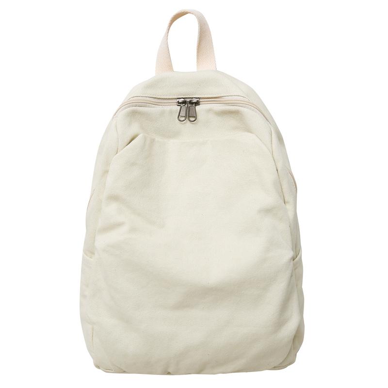 Student Schoolbag Women's Solid Color Travel Bag Men's Canvas Backpack