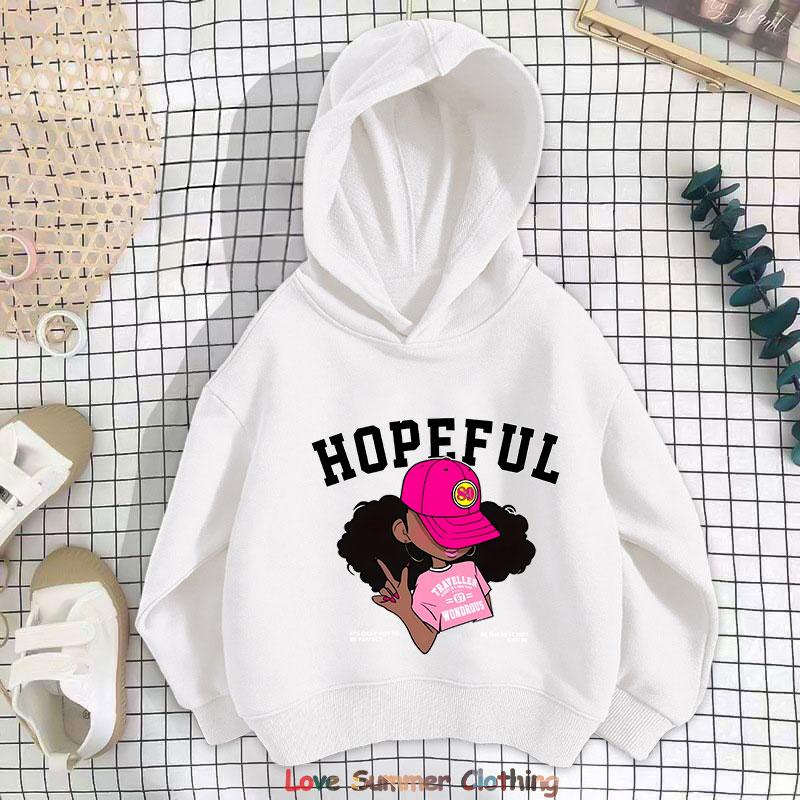 

Модная толстовка 2025 года в стиле хип-хоп с мультяшным принтом девушки HOPEFUL, повседневная толстовка для девочек с круглым вырезом и длинным рукавом на осень 100