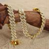 New Design Rhinestone Diamond Necklace for Men Mixed Inlaid Gold Iced Out Baguette Cuban Link Chain