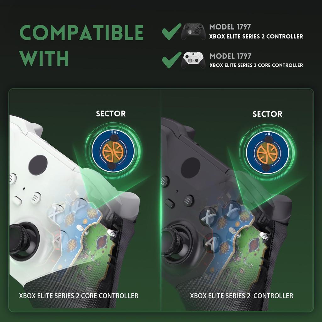 eXtremeRate ABXY Click Kit for Xbox Elite Series 2 Controllers Custom ABXY Button Set with Clicks for Xbox Elite Wireless Controller Series 2 -