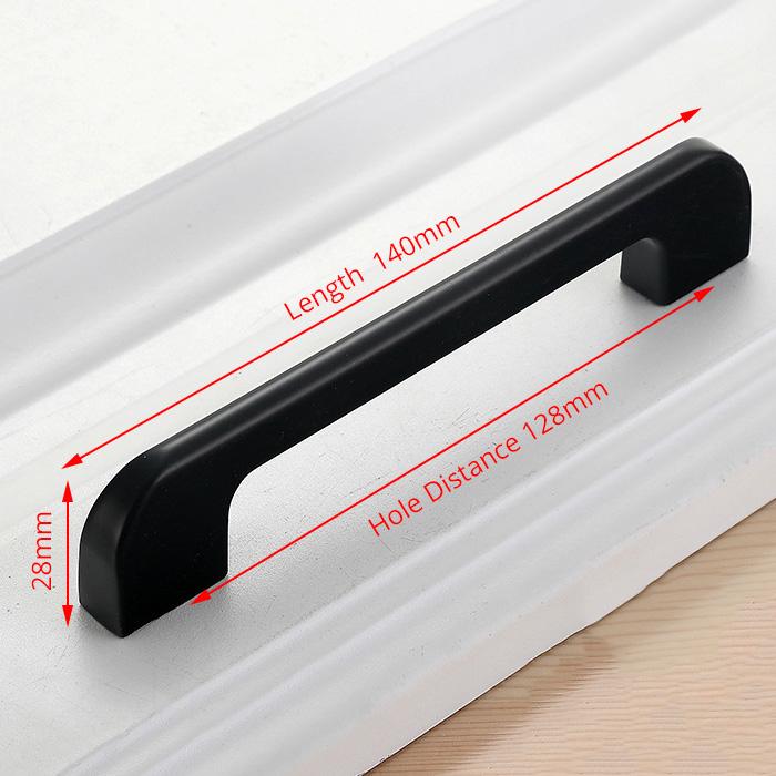 KAK 10PCS American Style Black Cabinet Handles Solid Aluminum Alloy Kitchen Cupboard Pull Drawer Knobs Furniture Handle Hardware