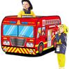 Tenda de Brincar Casa de Jogo Caminhão de Bombeiros Ônibus da Polícia Dobrável Pop Up Brinquedo Casa de Jogo Brinquedos para Crianças Tenda Sorvete Combate a Incêndios Casa Modelo