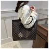New Large Capacity Commuter Tote Bag Faux Leather Shoulder Handbag for Women Students CLE
