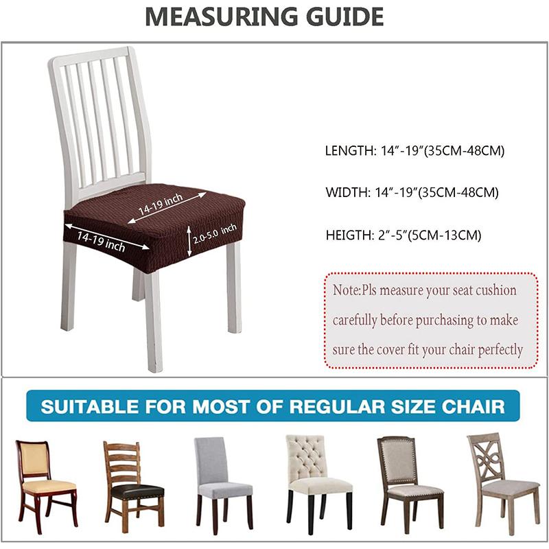 Stretch-Stuhlsitzbezüge aus Jacquard für Esszimmer, abnehmbar, waschbar, staubdicht, Stuhlsitzkissenschutz, Schonbezüge