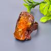 Hessonite Garnet Rough Stone Mother Gift Eternity Sisters Day Trendy Ring Copper V-11