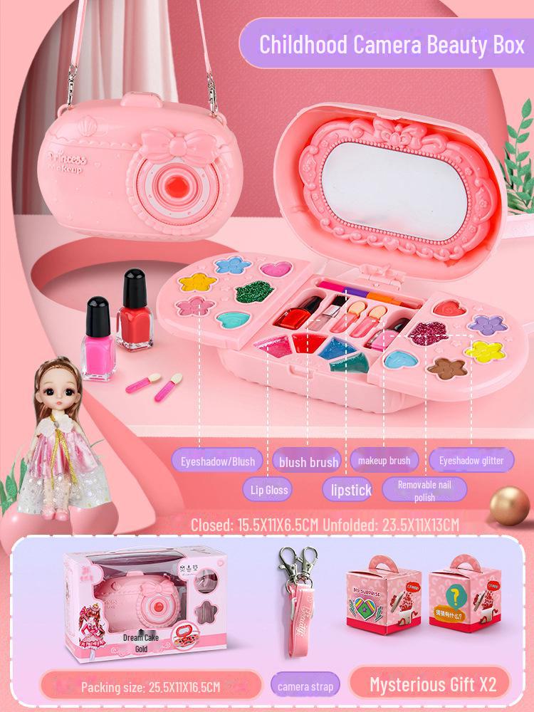 "Princess Makeup Box: Children's Pretend Play Cosmetic Set for Girls – Perfect Gift for Dress-Up"