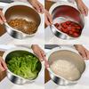 Slanted Rice Strainer Washing Bowl for Cleaning and Washing Vegetable Fruits Silver Fruits Rice Washing Bowl with Side Drainage