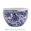 Blue and White Porcelain Turtle Tank: Fish and Lotus Pot for Desktop or Floor