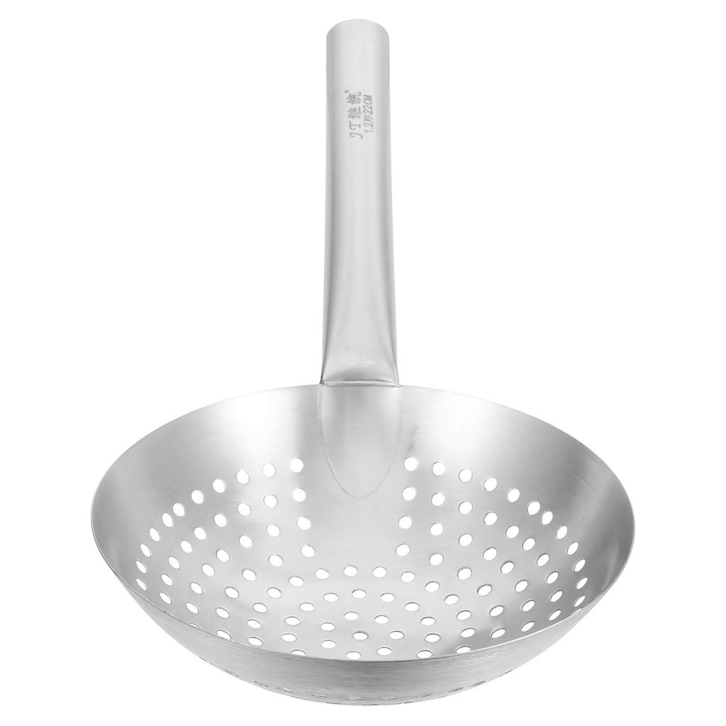 Professional Grade Stainless Steel Skimmer Ladle Fine Mesh Filter Spoon Ergonomic Design Easy Clean for Hot Pot Soup Cooking