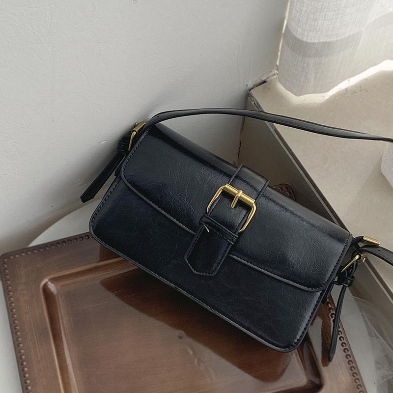 Retro underarm bag, high-end small bag, women's 2025 new simple small square bag, versatile shoulder messenger bag