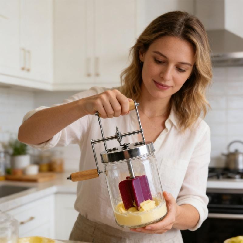 1L Fedele Combinatore Manuale per Burro Con Funzione di Sicurezza Perfetto Per gli Appassionati di Cucina Casalinga e Pasticceria