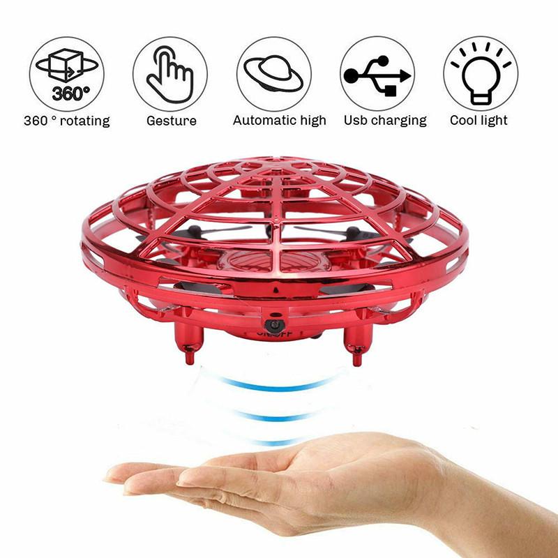 Hand Controlled Mini Drone Induction Levitation Ufo Flying Toy For Kids Gift Fun
