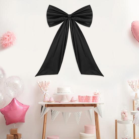 Velká saténová mašle dekorace Narozeninová oslava Pokoj Pozadí Dekorace Obří nástěnná mašle pro Baby Shower Svatební sprchu Promoci Svatbu Rozlučku se svobodou