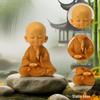 Chinese Zen Monk Resin Figurine - Creative Retro Desktop Decor