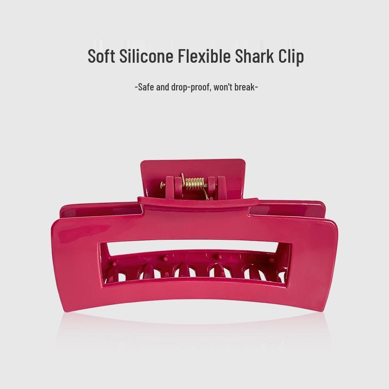 2025 Soft Silicone Shockproof Shark Hair Claw Clip - Durable, High-End Accessory