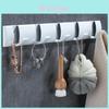 Strong Space Aluminum Adhesive Wall Hooks In Milky White No Drilling Required
