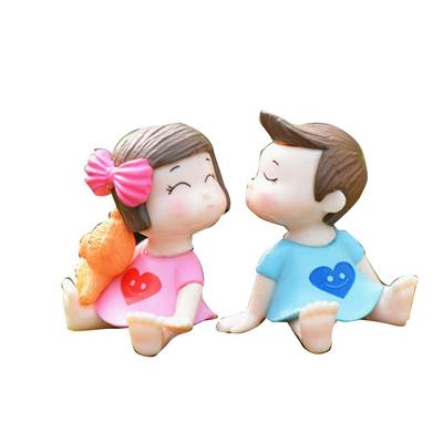 Lover Kiss Couple DIY Ornament Doll Wedding Party Home Small Decoration Cake DIY Micro Landscape Figurines