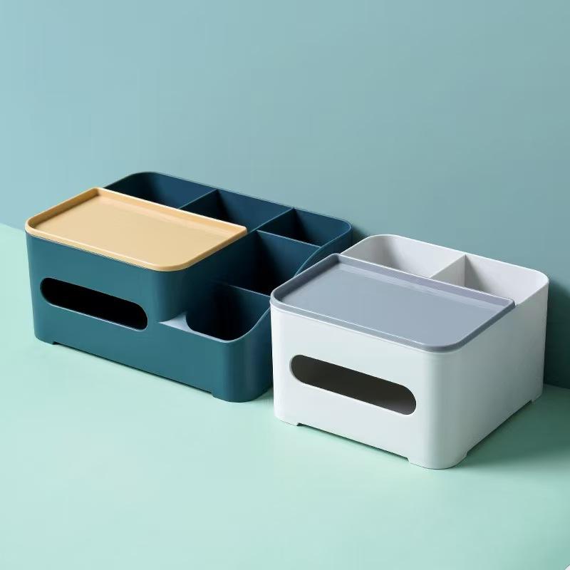 A multifunctional tissue box for home living room storage, simple paper drawing, Nordic style