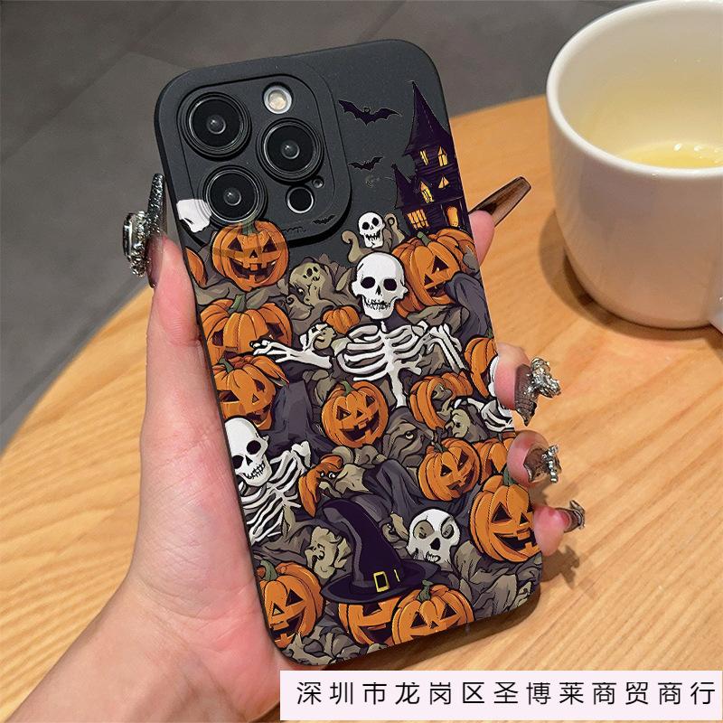 Halloween element Apple 15promax mobile phone case iphone14 is suitable for 12/13mini new 16Pro soft