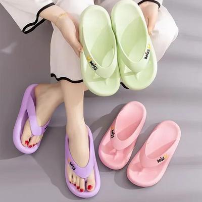 Ciabatte Eva con Zeppa Alta da Donna Estate 2024 Infradito con Zeppa Antiscivolo Sandali da Spiaggia Donna Comode Suola Morbida Ciabatte Nuvola