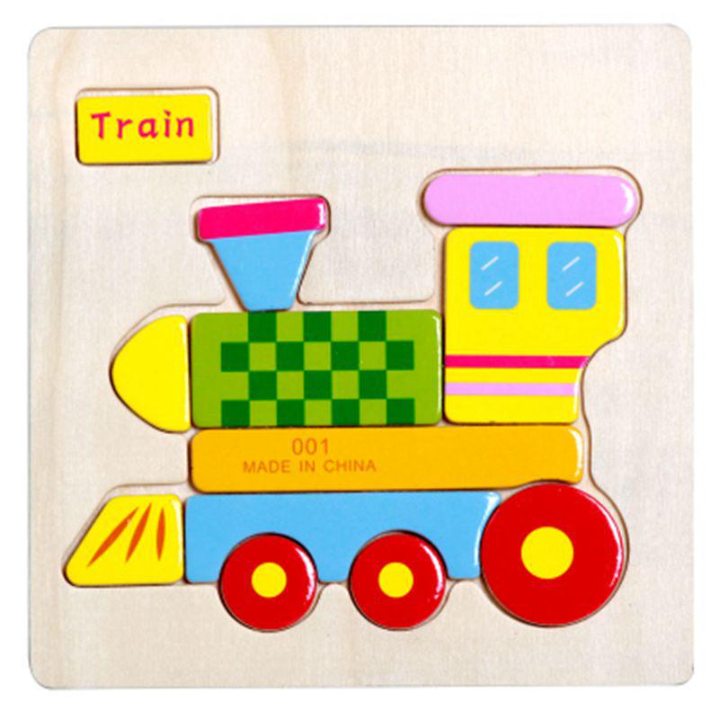 Hot Sale 9 Slice Kids Puzzle Toy Animals And Vehicle Wooden Puzzles Jigsaw Educational Baby Learning Toys For Children Gift
