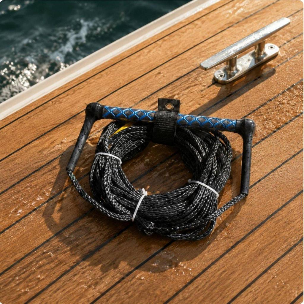 Anti Slip Handle Wakeboard Towing Line 75ft Rope for Boating Watersports and