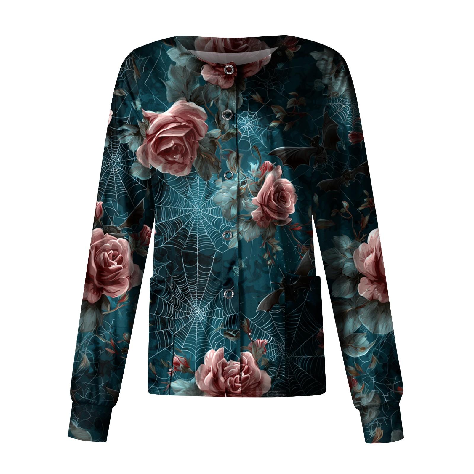 

Женский повседневный однобортный топ с длинным рукавом и принтом Dry-nurse XXL