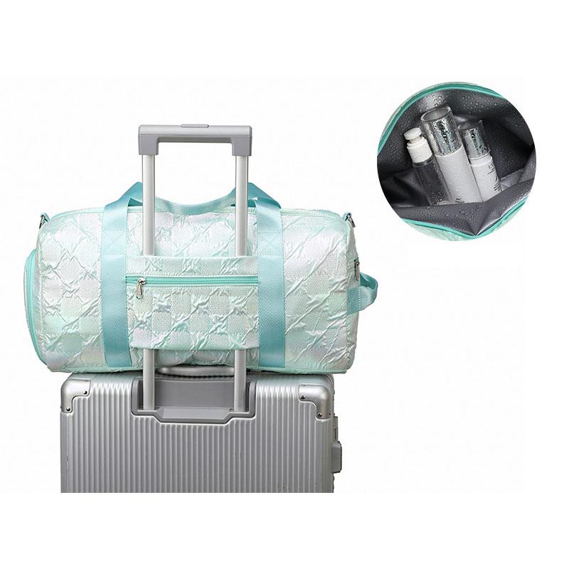 Mint Green Aurora Travel Bag Large Capacity Leisure Travel One Shoulder Crossbody Bag Sports Fitness Luggage Bag
