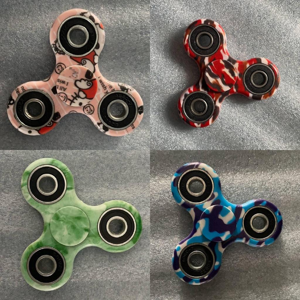 Brinquedo Fidget Spinner Criativo Com Lâminas de Liga Metálica Para Crianças e Estudantes