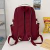 American retro college student ins backpack female, large capacity high school student junior high school student schoolbag computer backpack male