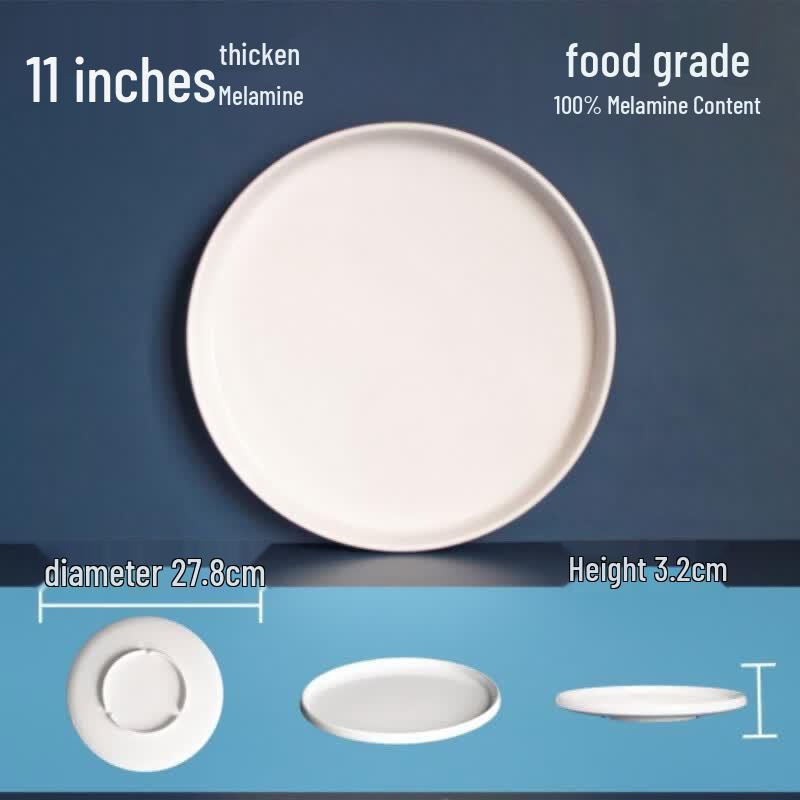 Yipan Melamine Round Dinner Plates