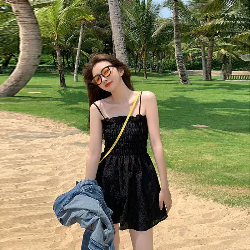 2024 Summer Fairy Forest Suspender Skirt - Slimming One-Shoulder Dress for Women