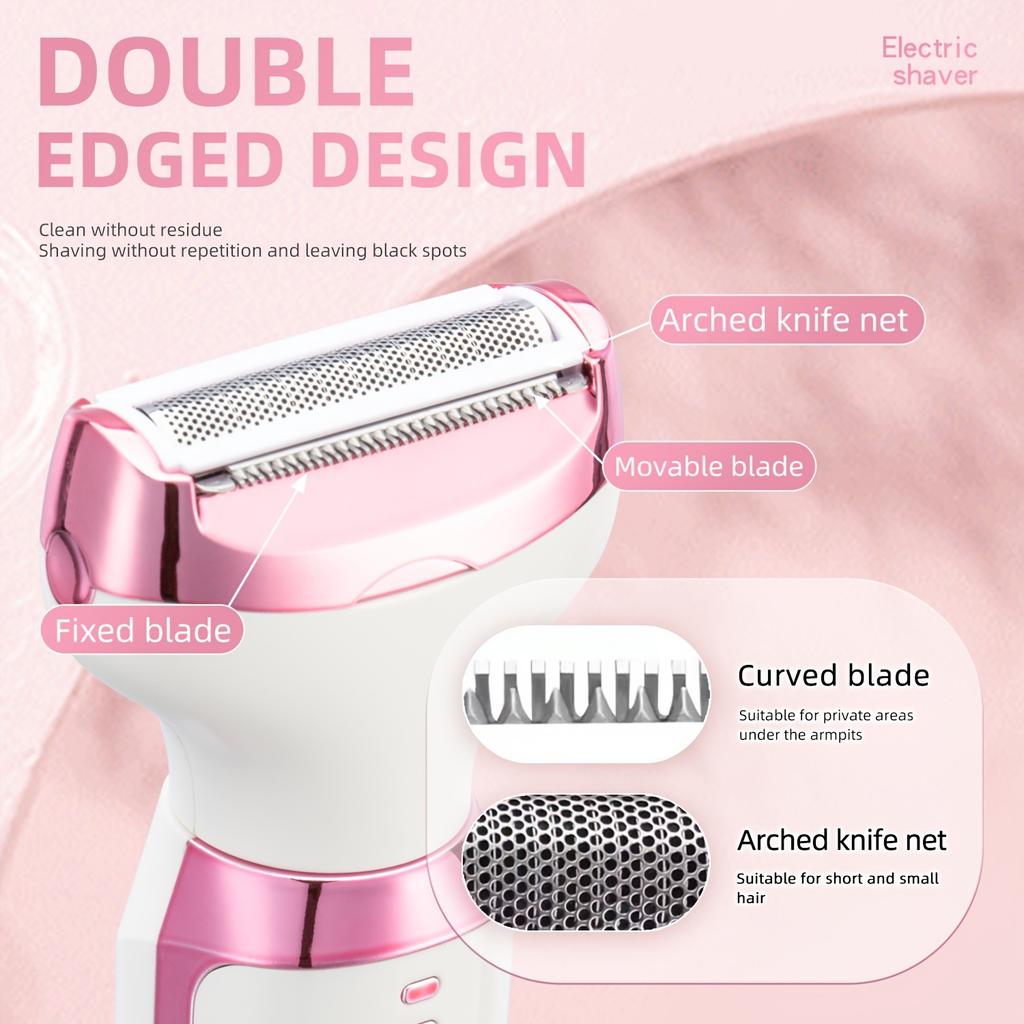 Multifunctional women's electric shaver,5Combination1Electric shaver Suitable for private areas, eyebrows, nose, face, legs, and underarms Portable