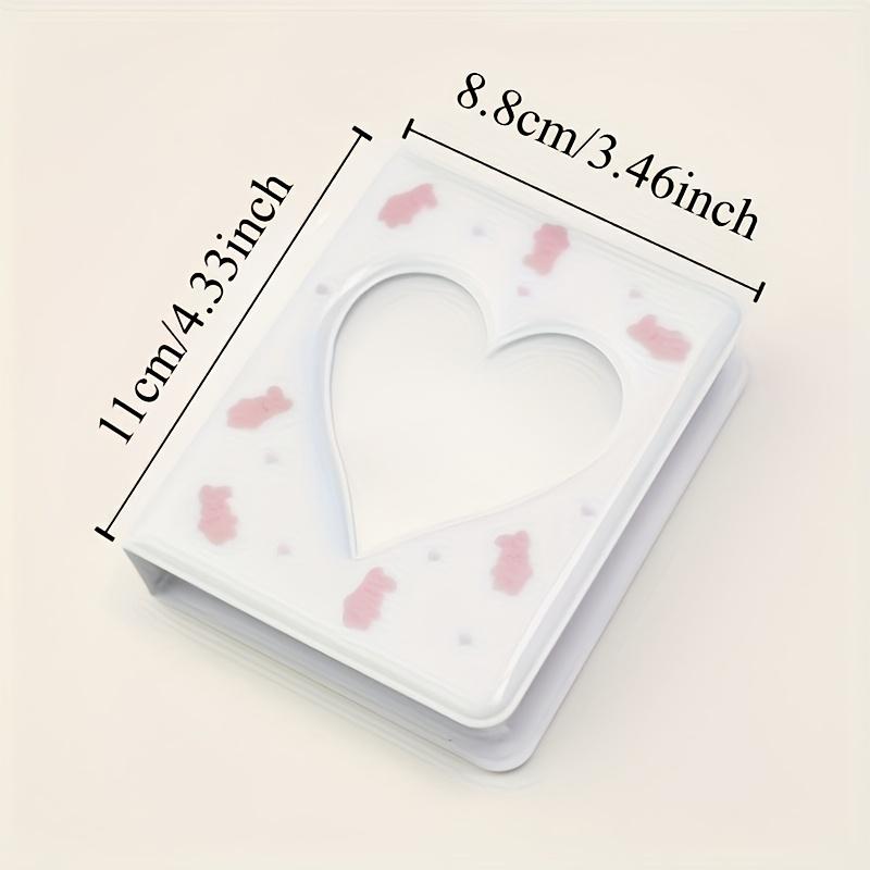 1pc Three-Inch Love Album Photo Storage Book with Heart Design - Transparent Inner Pages, Perfect for Commemorating Precious Moments, Memory Book