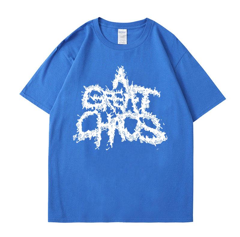 Ken Carson A Great Chaos Spellout Graphic Tshirt Unisexs Clothing Vintage Hip Hop Tee Shirt Unisex 100 Cotton T Shirt Streetwear