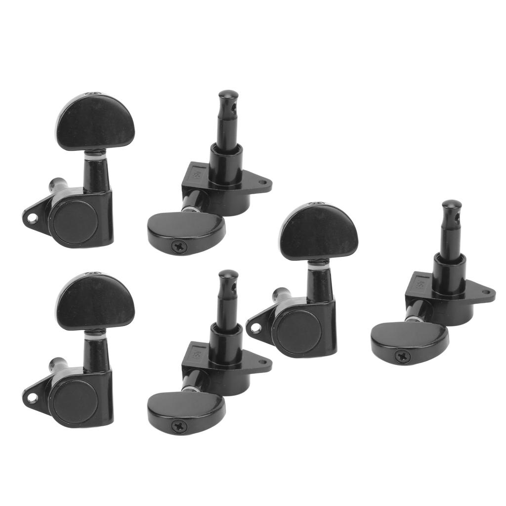 Guitar Machine Head Tuner Metal Semicircle Totally Sealed Guitar Tuning Pegs for Replacement 3L3R