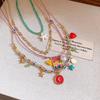 Summer Sea Star Heart Pearl Pendant Clavicle Necklace: Retro Vacation Style for Women