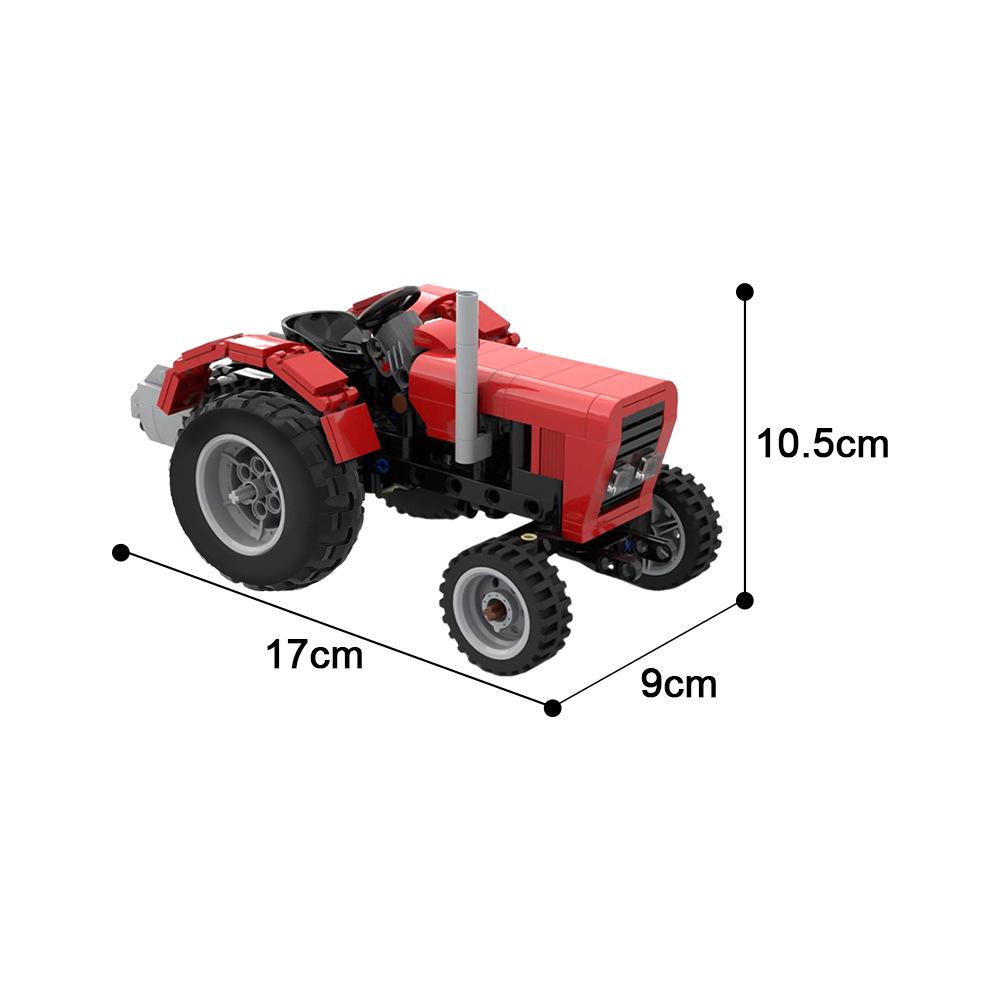 Vintage Tractor Model Building Blocks Toy Compatible with Lego - MOC-169171