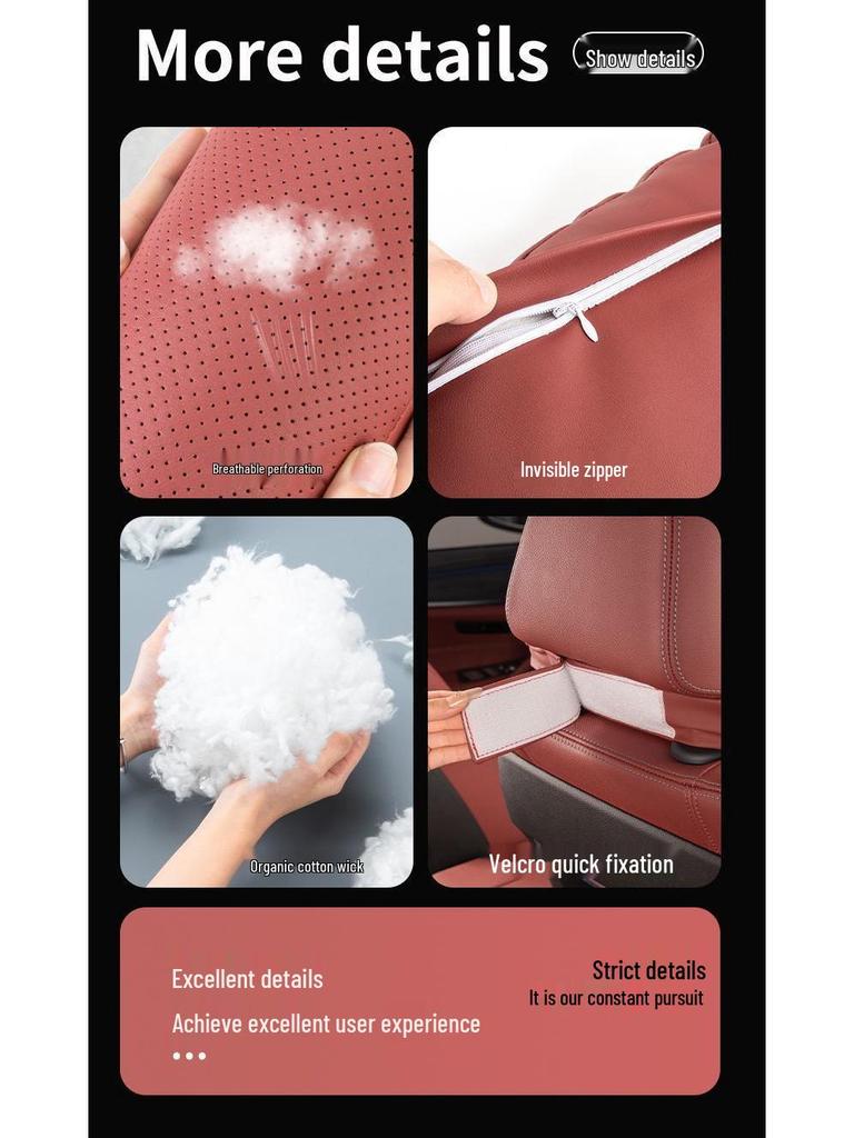 Compatible with Denza D9/N7/N8/X car headrests, neck pillows, and lumbar supports; ideal for all-season interior use.