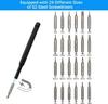 25-in-1 Magnetic Screwdriver Set - Precision Repair Kit for Phone, Computer & Electronics - 24 Detachable Steel Bits