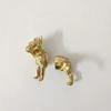 Brass Dog Head Cabinet Door Knobs Gold Dog Tail Drawer Pulls Light Luxury Solid Simple Drawer Wardrobe Door