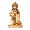 6,5" Hanuman-Statue sitzend Feine Goldmalerei Idol Dekoratives Ausstellungsstück Handgefertigte Hanuman Ji Murti für Zuhause Büro und Geschenkanlass Skulptur,