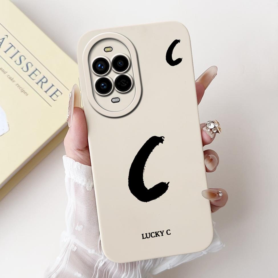 For Huawei Nova 13Pro MIS-AL00 Phone Cover For Huawei Nova 13 Pro Case Silicone Simple Fashion A-Z Letters Shockproof Bumper