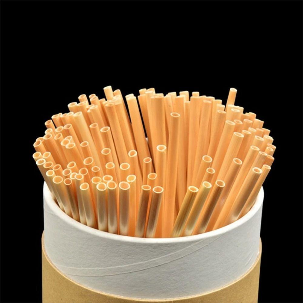 100Pcs Eco-Friendly Environmentally Straws 20cm Degradable Straws Wheat Drinking Straws Drinkware