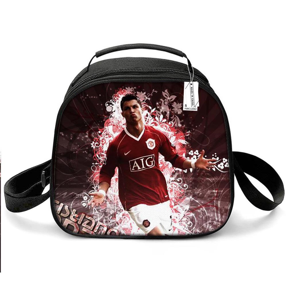 Messi & Ronaldo World Cup Kids' Lunch Bag - Insulated Handheld Picnic Bag for Students