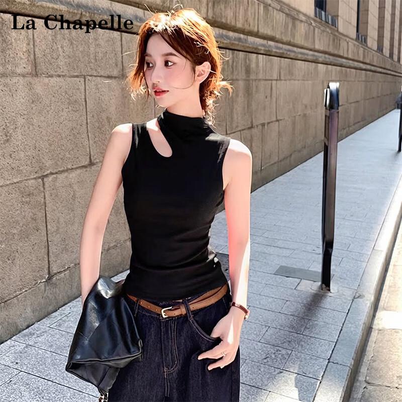 

La Chapelle Women s Hollow-out Semi-High Neck Camisole Vest S
